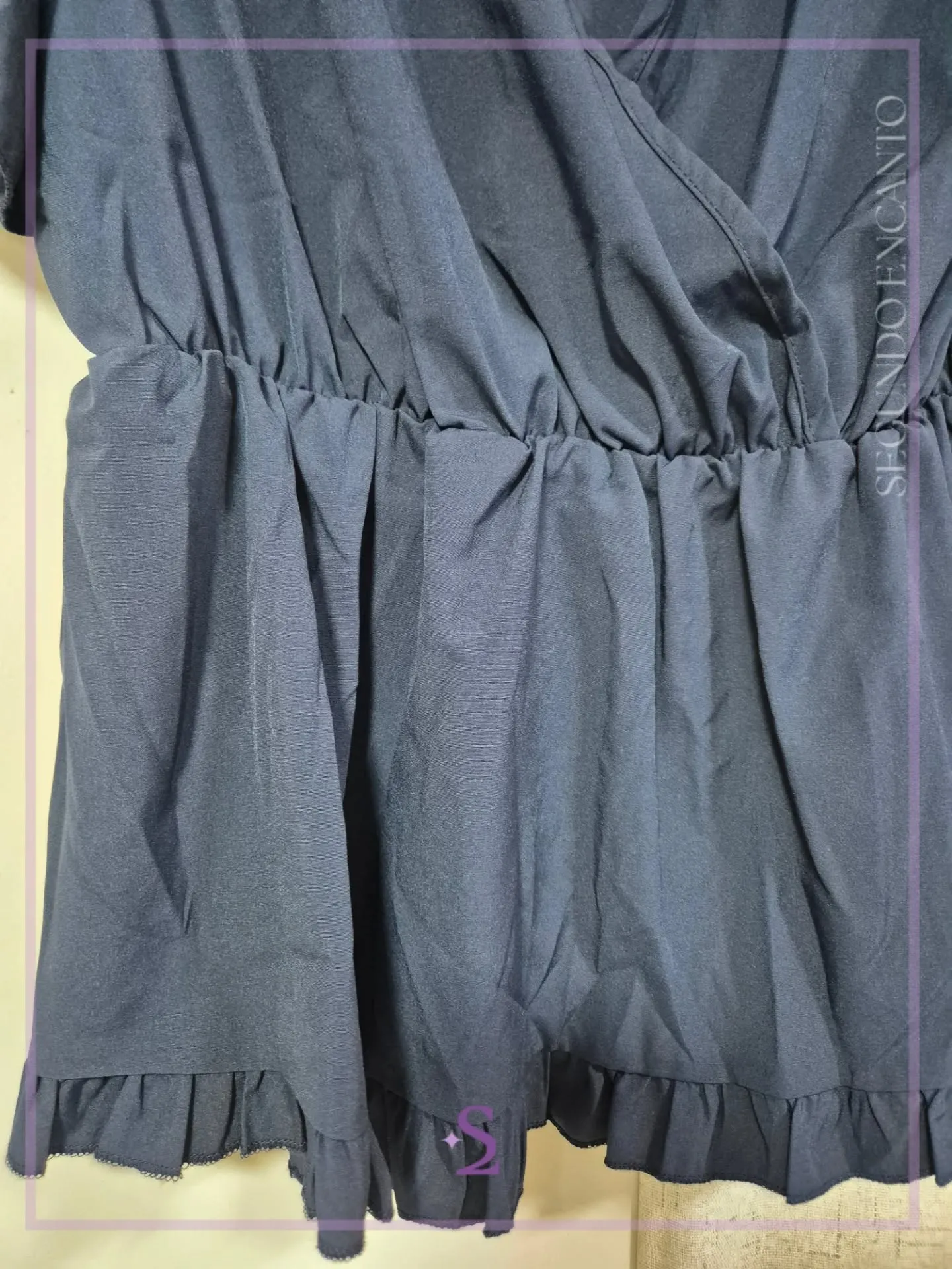 Blusa azul cuello V 1XL - Image 2