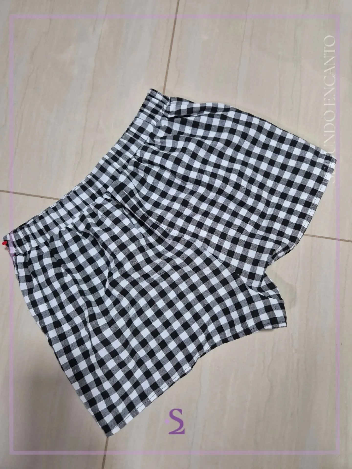 Faldashort a cuadros S - Image 2