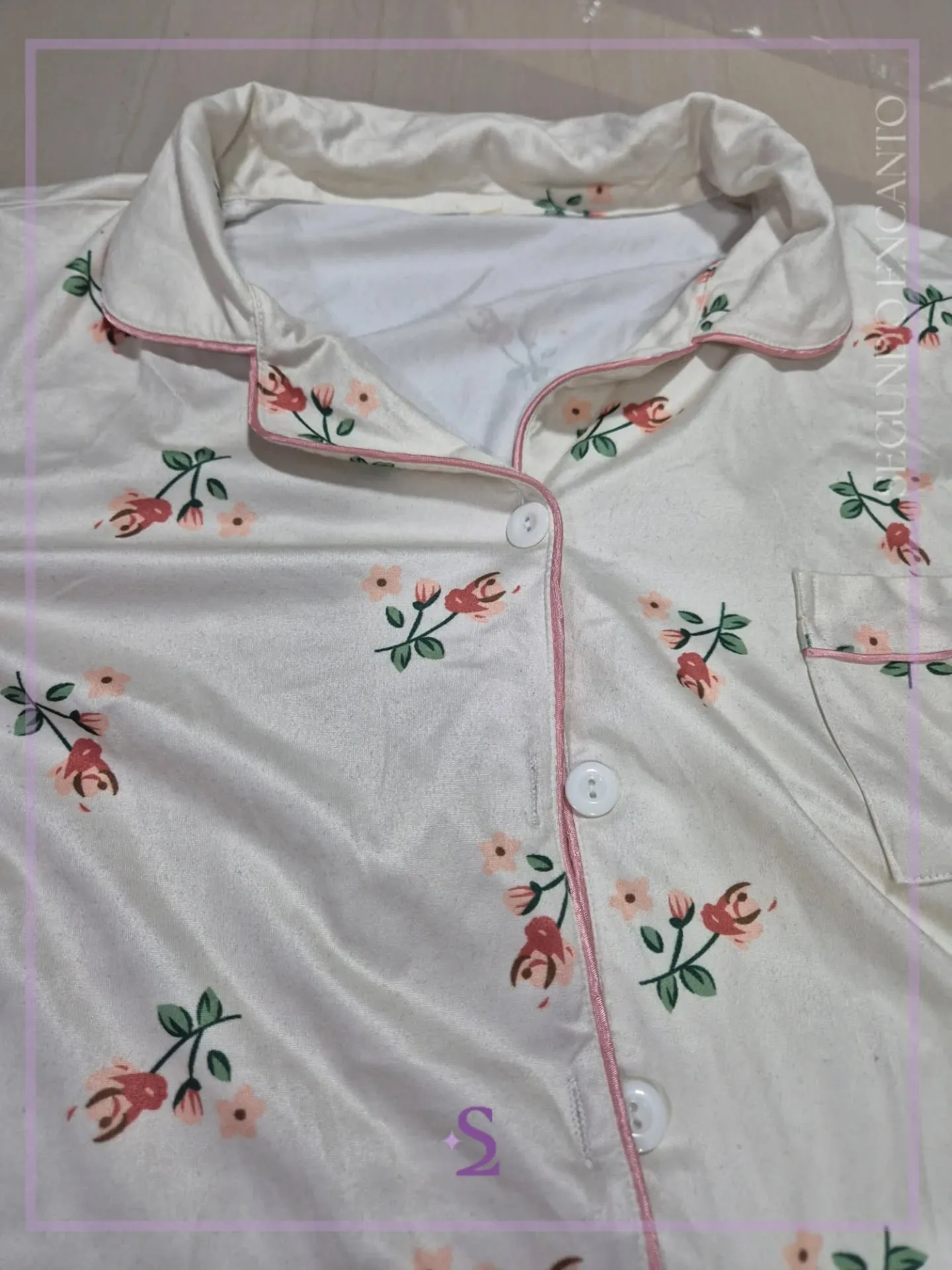 Conjunto pijama de flores L - Image 3