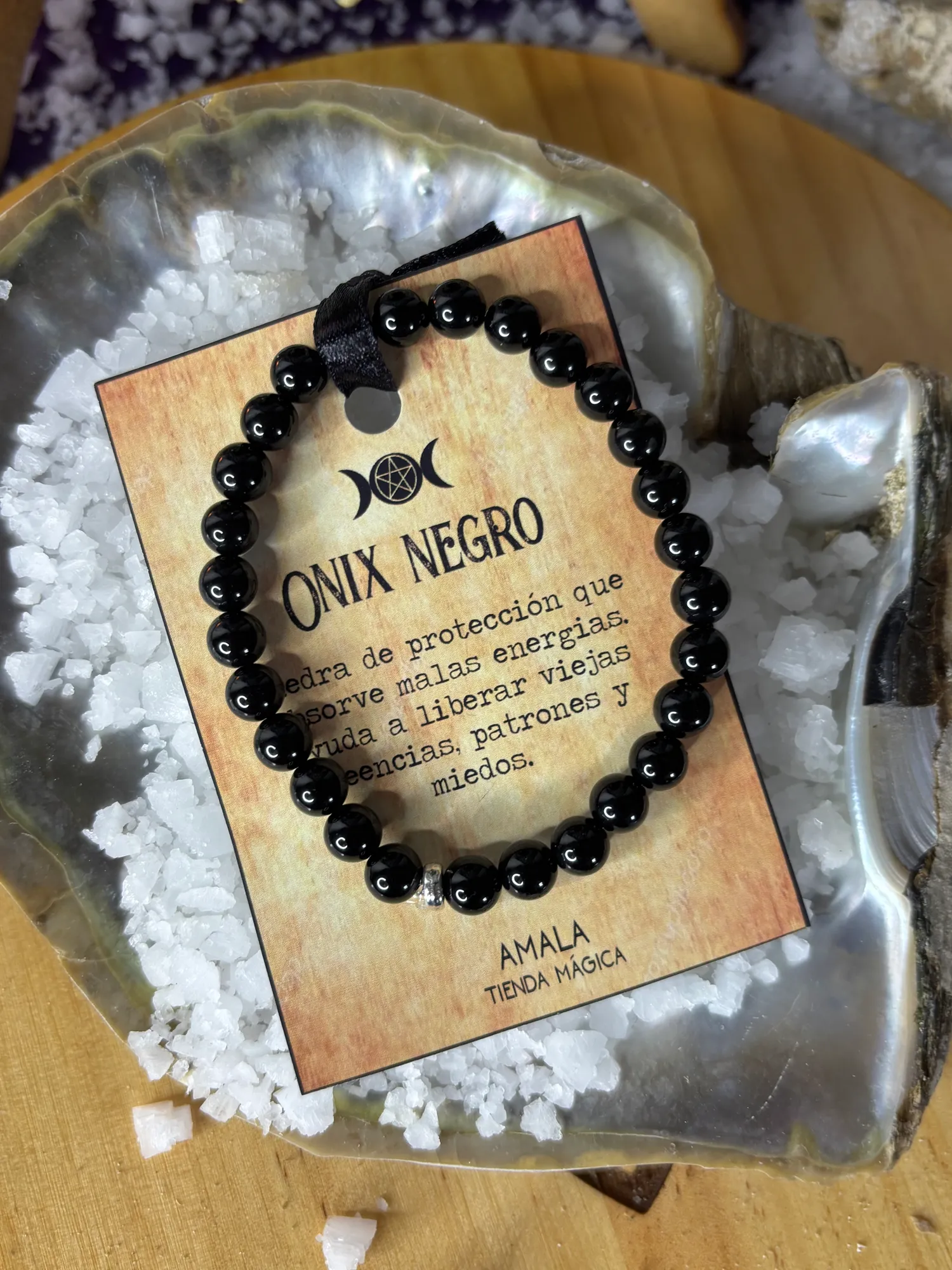 Pulsera Ónix Negro, protección - Image 1