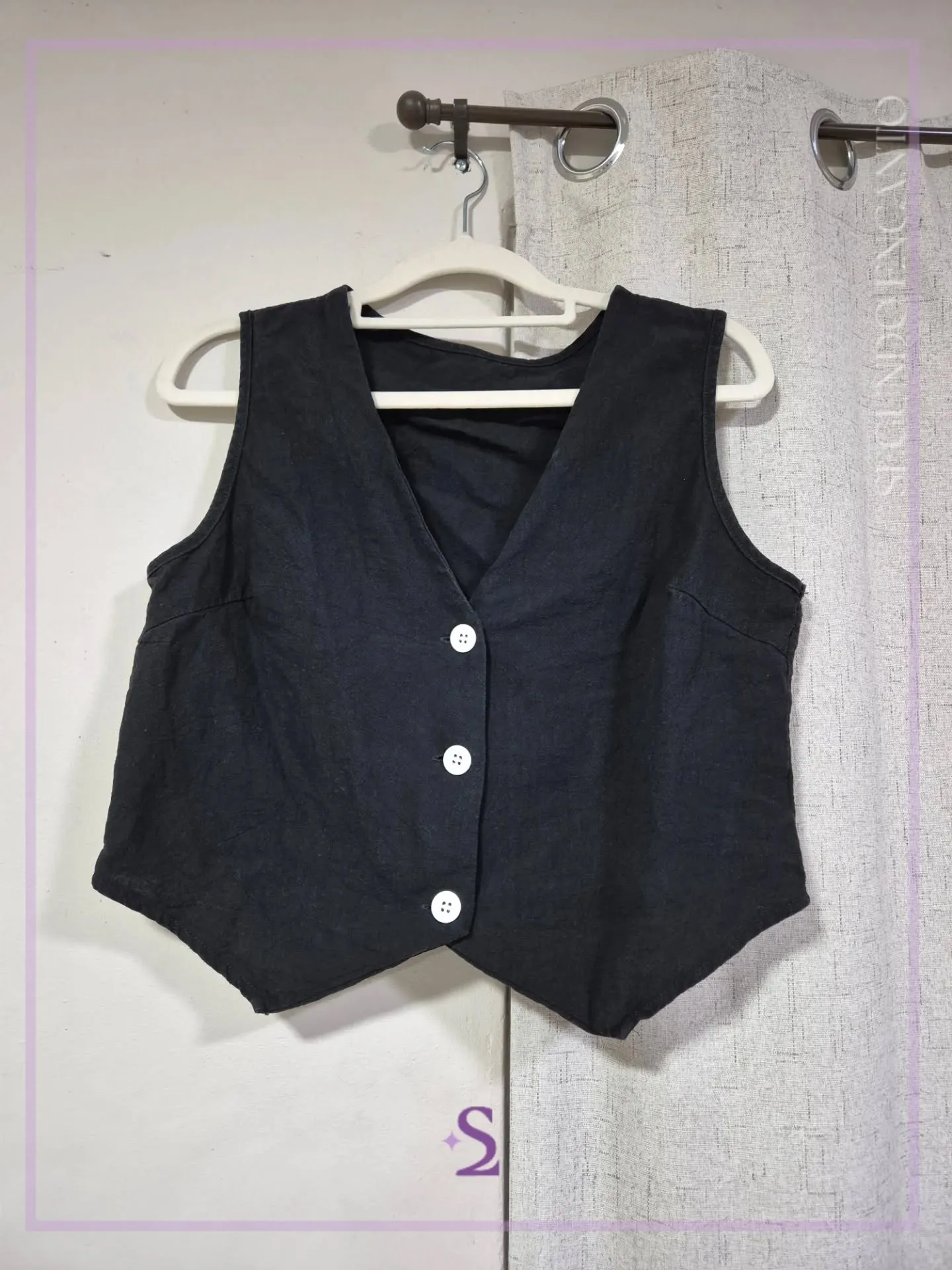 Conjunto chaleco y pantalon negro L/M - Image 2