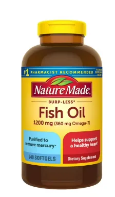 Aceite de pescado Omega-3 Ultra sin eructos de Nature Made - Image 1