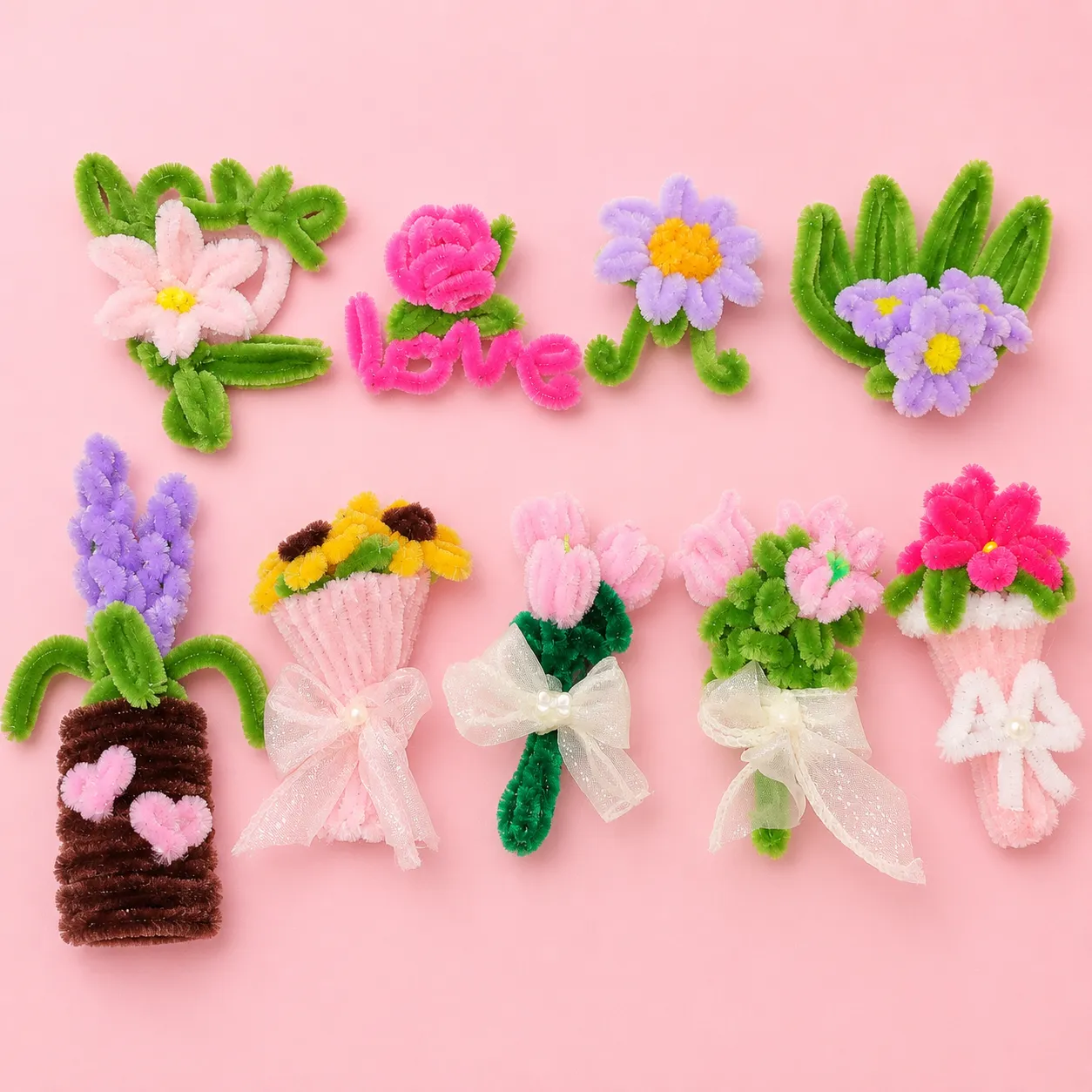 Handmade Floral Fridge Magnets - Image 1