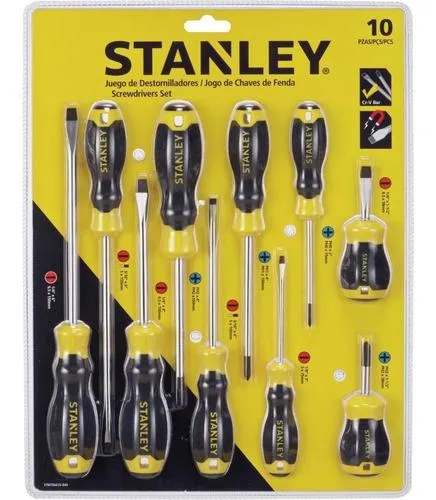 Juego De 10 Destornilladores CushionGrip, Stanley - Image 1