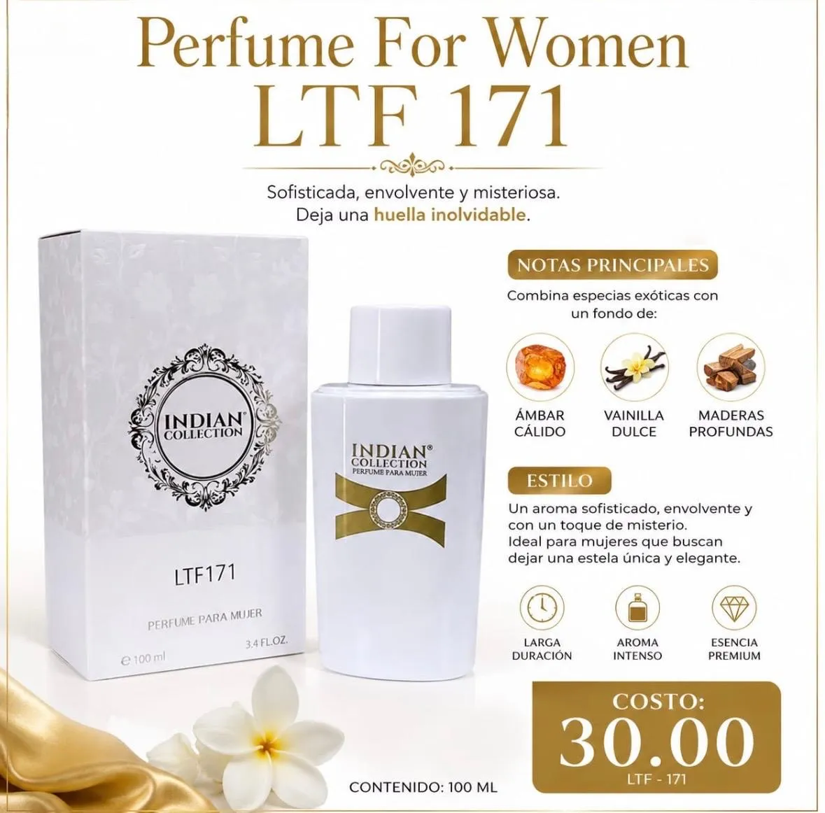 INDIAN COLLECTION LTF 171 | Perfume Mujer Sofisticada 100ml - Image 1