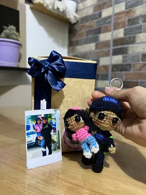 Llavero Policia e Hija personalizado