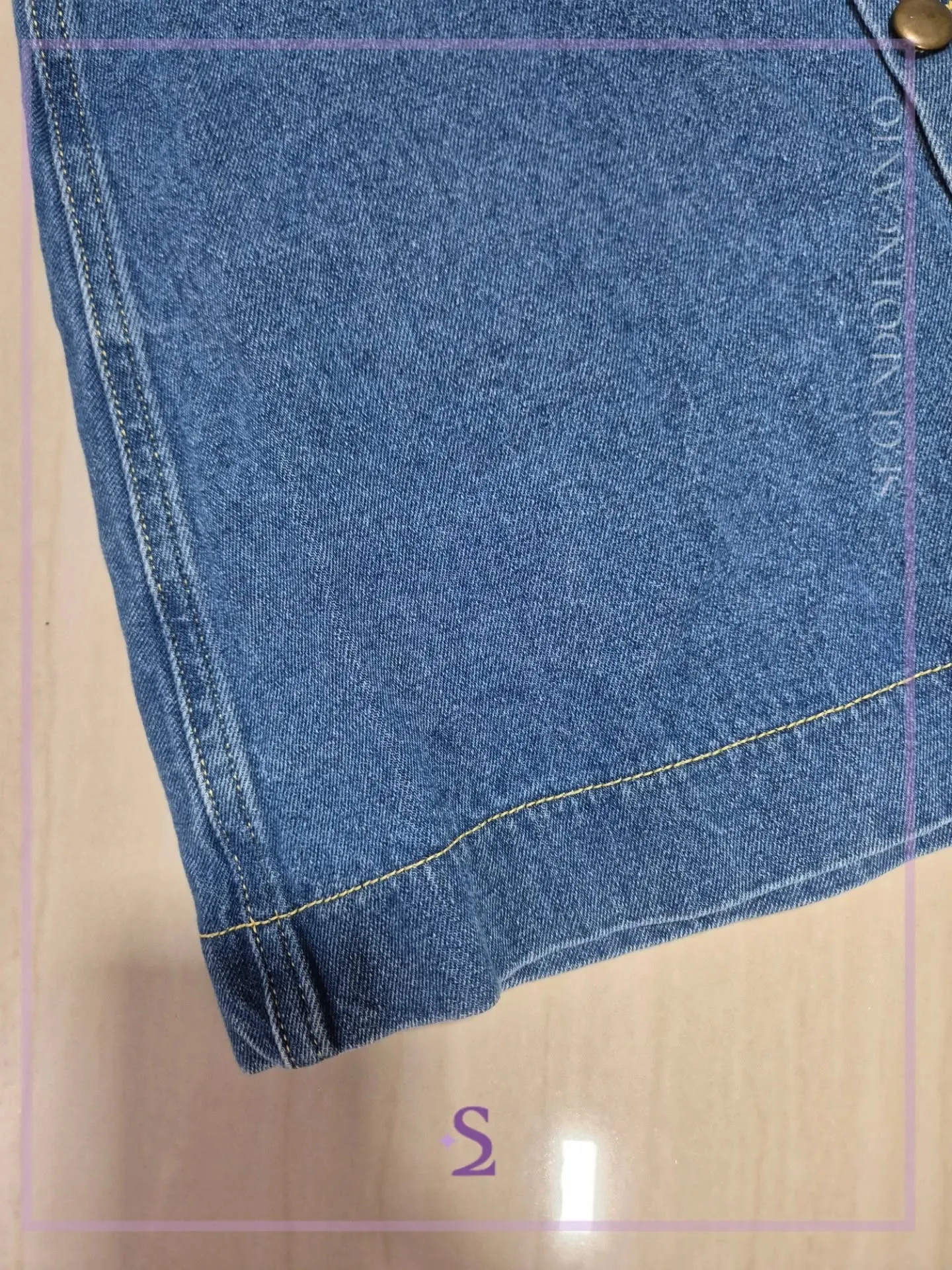 Falda denim botones frontales M - Image 4