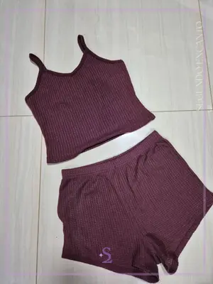 Set pijama vino tela wafle L