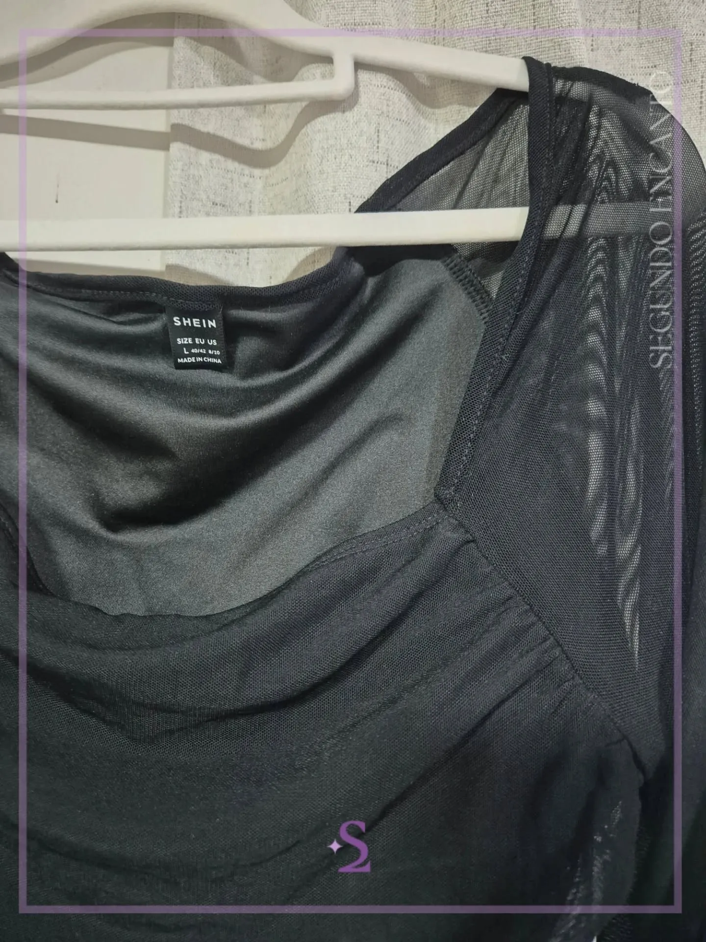 Crop top manga larga de malla L - Image 4