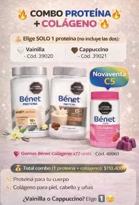 Combo Proteína y Colágeno.