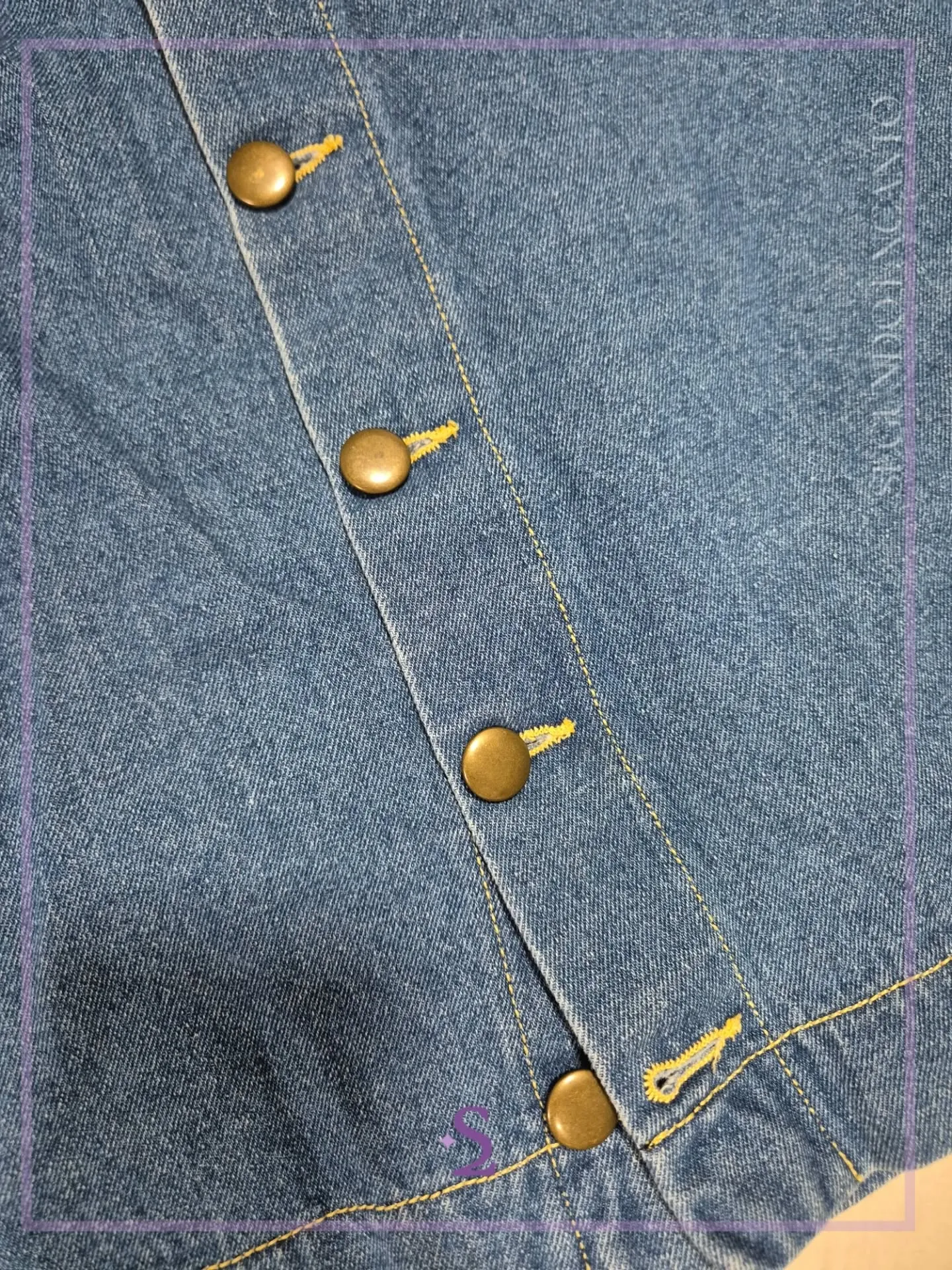 Falda denim botones frontales M - Image 7