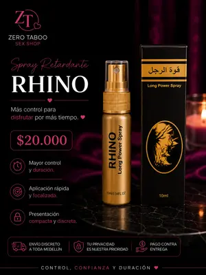 Linea Retardante Masculina Rhino (Spray y Crema)