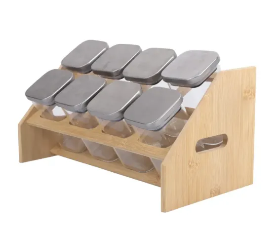 Organizador de madera con 8 especieros 32x16x16.6 cm - Image 2