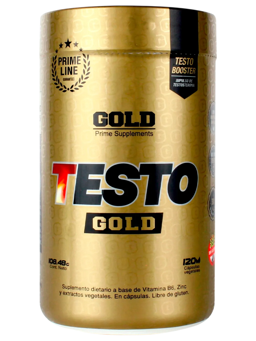 TESTO GOLD - 120 CÁPSULAS VEGETALES I PRIME LINE - Image 1