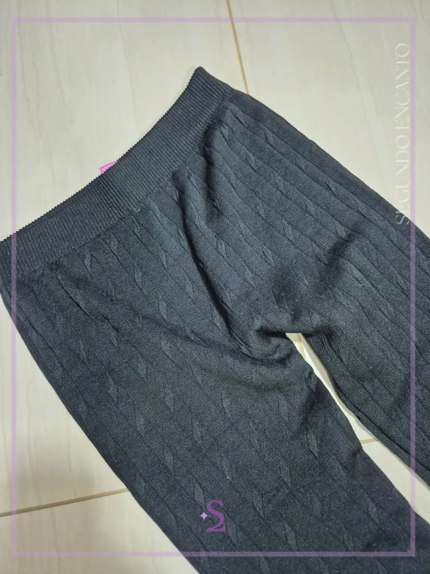 Pantalones calentadores color negro S M - Image 3