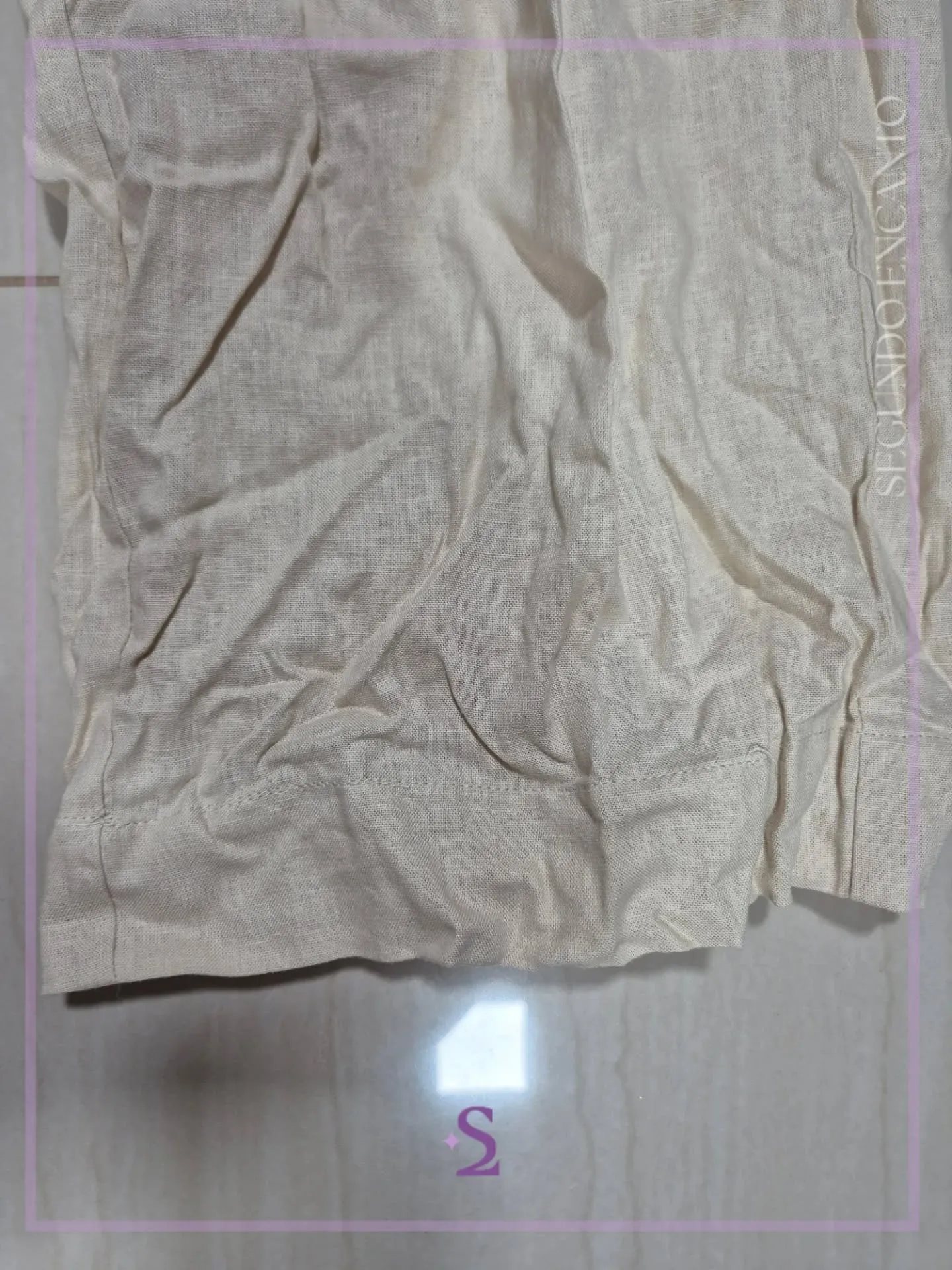 Pantalon casual de lino L - Image 6