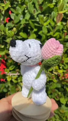 Snoopy con tulipán 🌷 