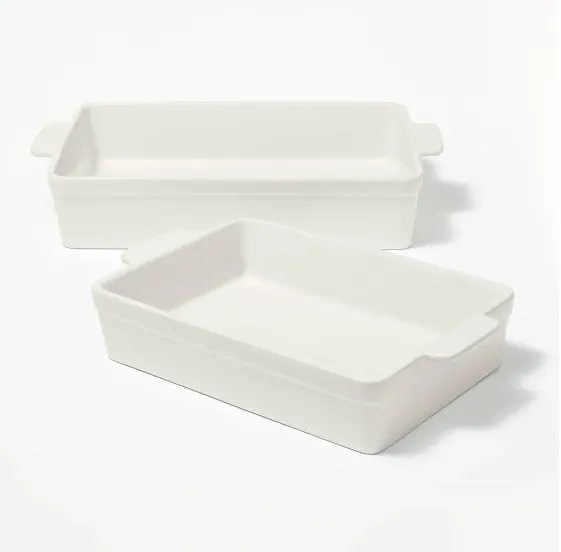 Set de moldes Figmint rectangulares de gres para hornear 2 piezas - Image 4