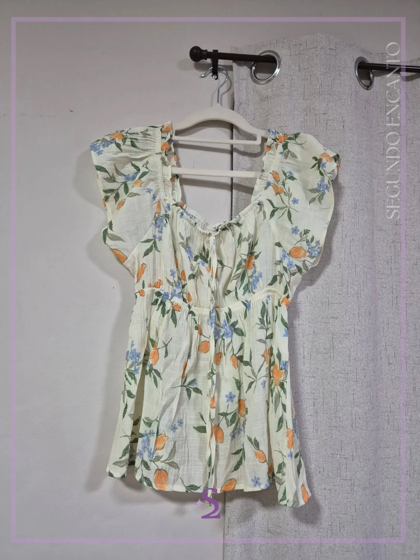 Blusa traslucida con elastico en la cintura S/M - Image 2