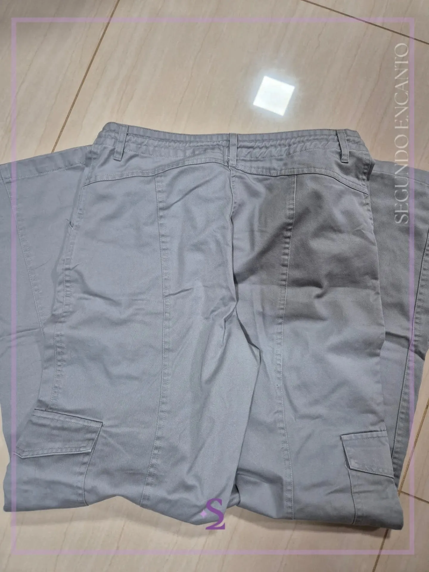Pantalon gris tipo cargo S como nuevo - Image 5