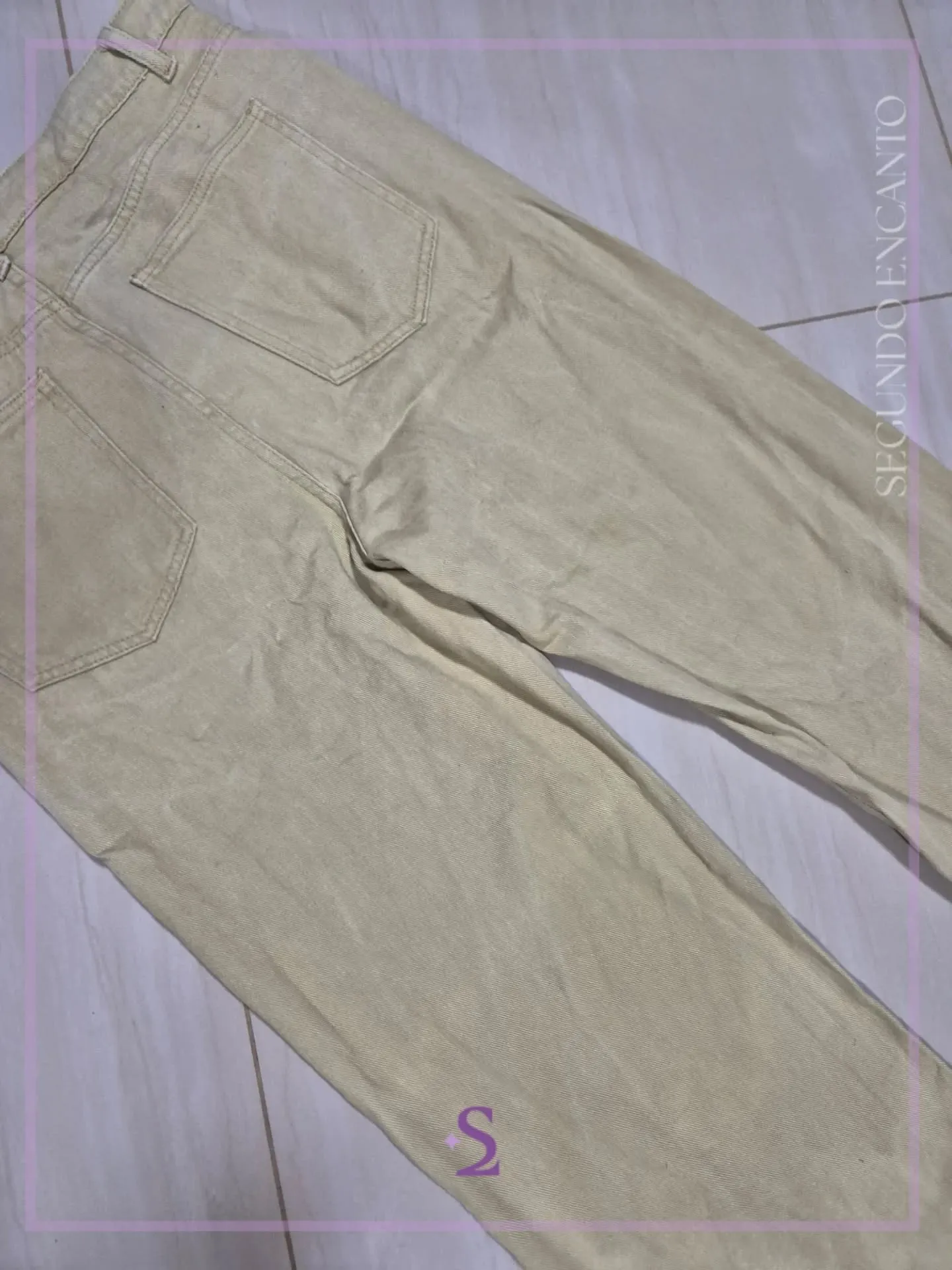 Pantalones tono verde oliva claro L - Image 6