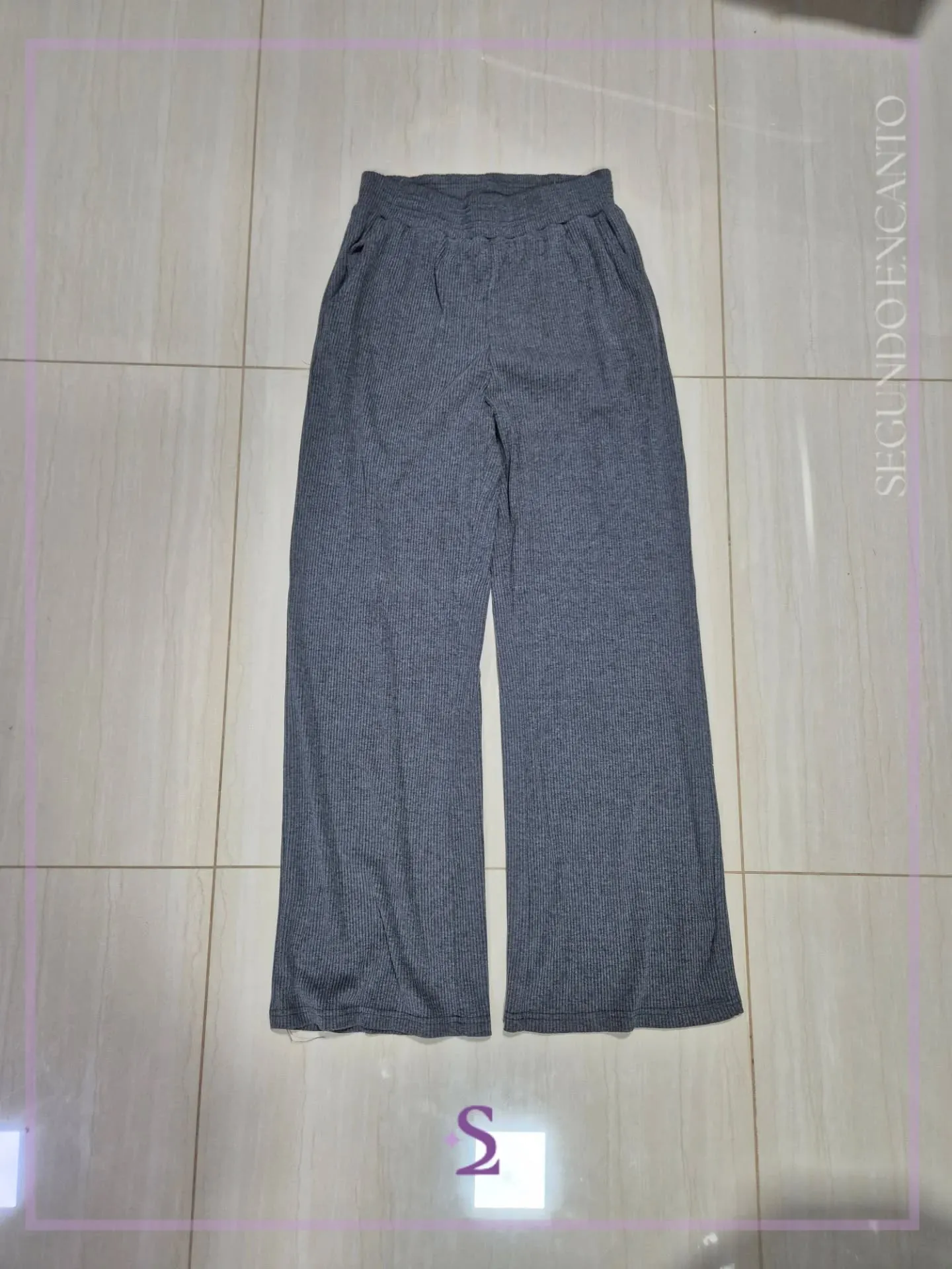 Pantalon gris grueso tipo pijama L/M - Image 3