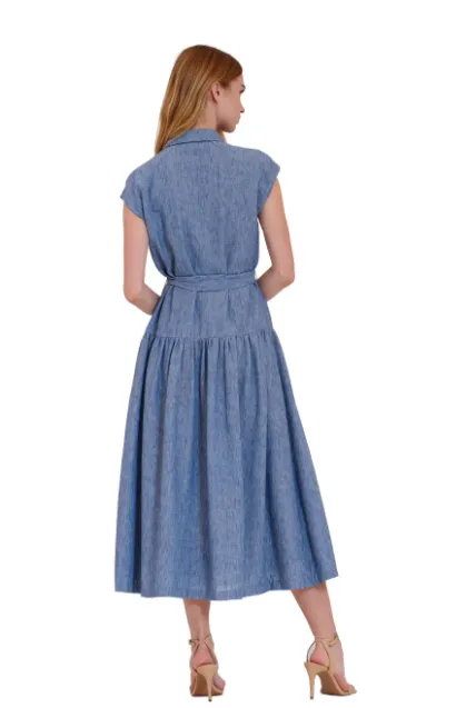Vestido midi Julian And Jordan azul heather para mujer - Image 2