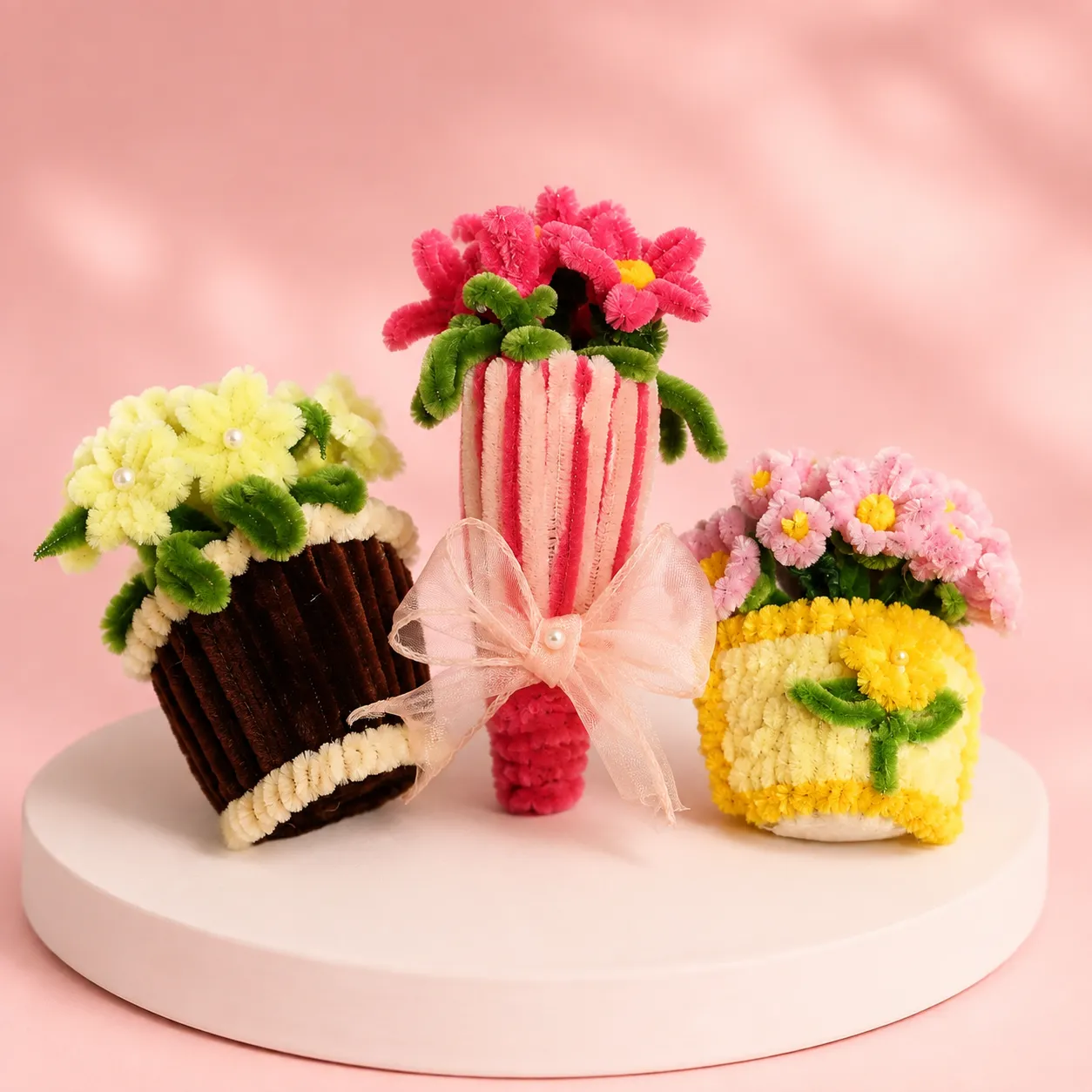 Handmade Floral Fridge Magnets - Image 1