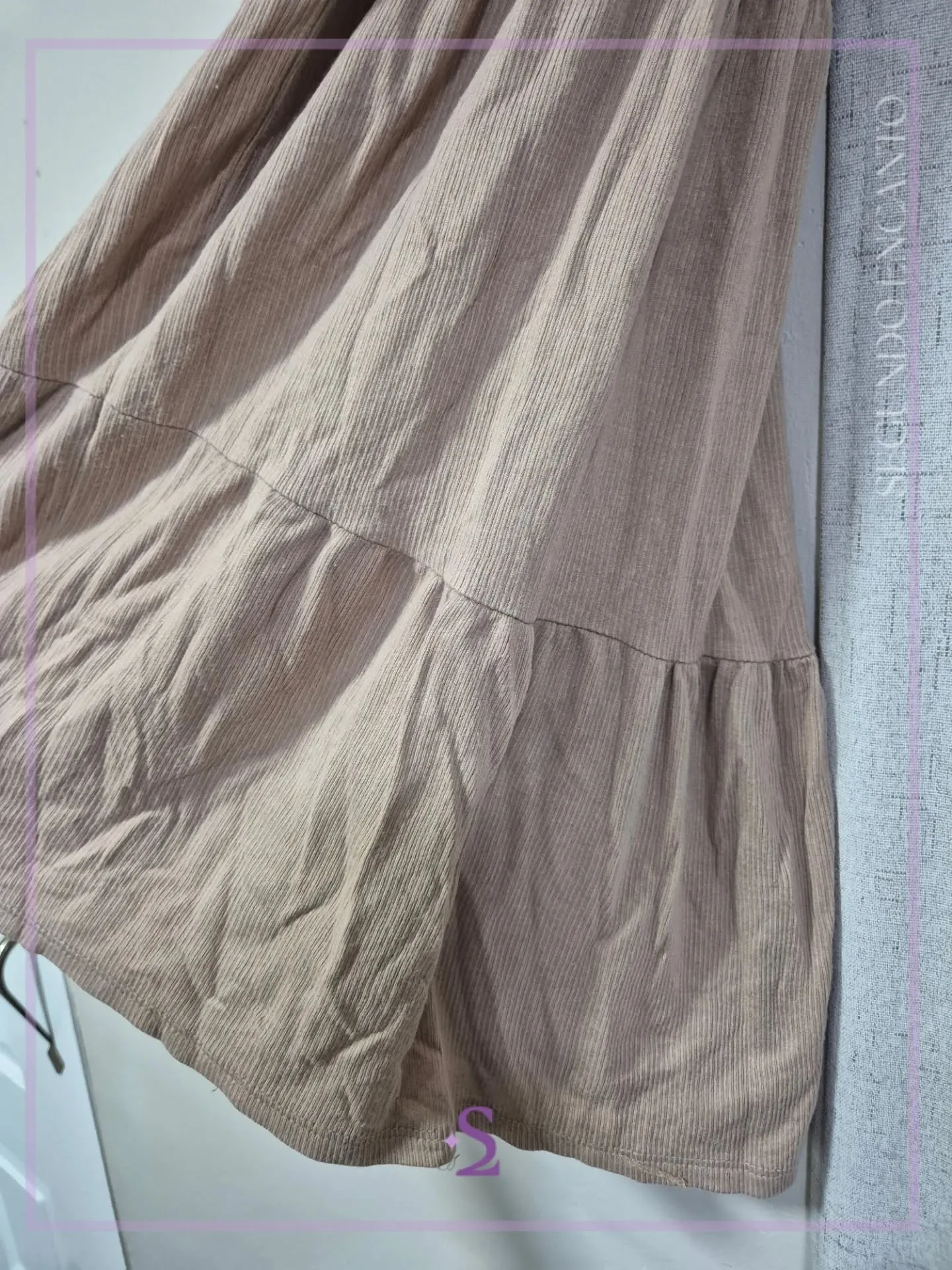 Vestido beige para andar en casa L - Image 4
