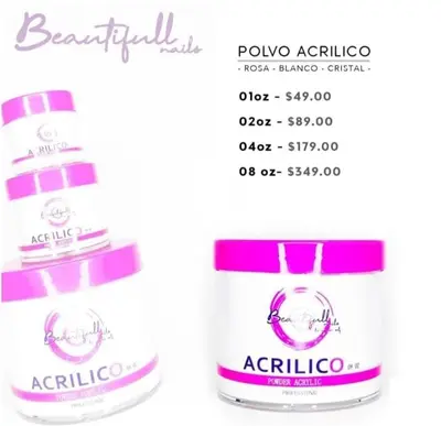  ACRILICO CRISTAL BEAUTIFULL NAILS