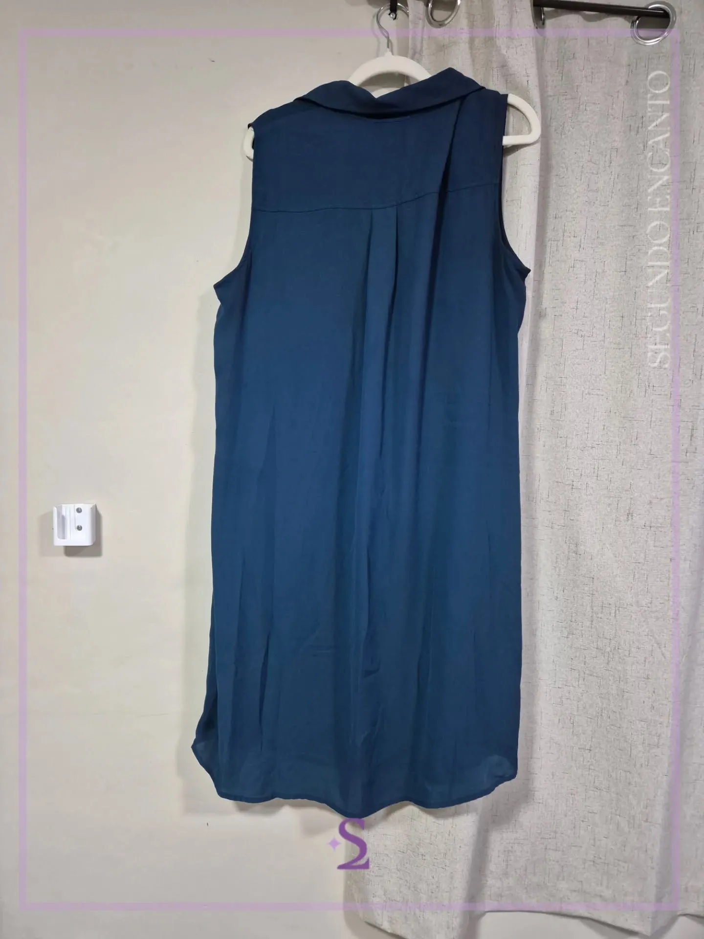 Vestido tipo tunica azul L  - Image 3