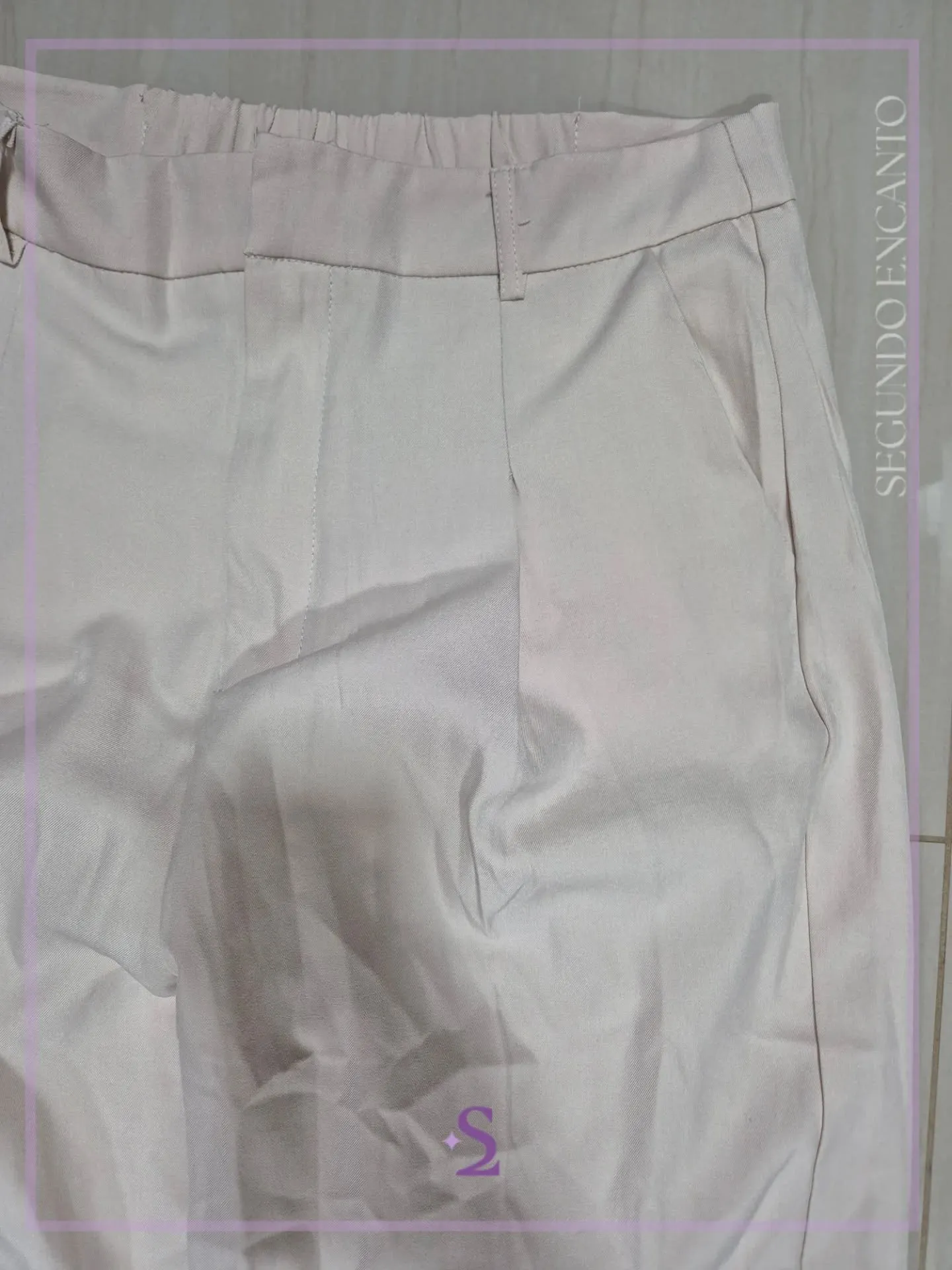 Pantalon de vestir color crema L - Image 7