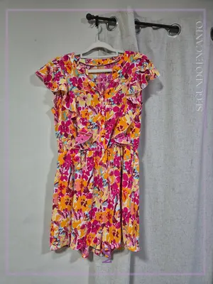 Romper floreado simula vestido L