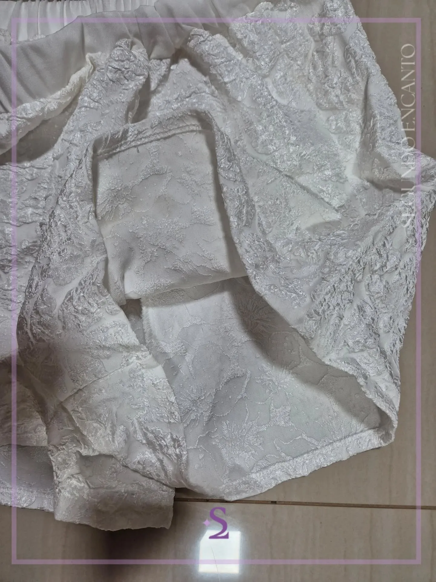 Conjunto blanco blusa y short L - Image 3