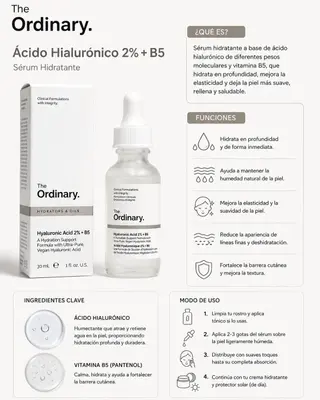 The Ordinary Sérum Ácido Hialurónico 2% + B5 - 30ml.