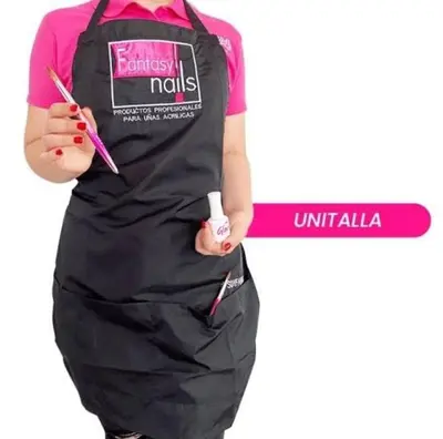 MANDIL NEGRO FANTASY NAILS UNITALLA 