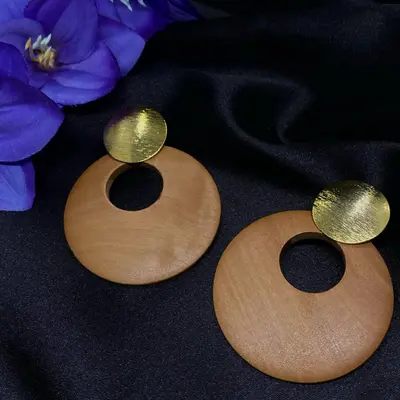 ARETES CÍRCULOS NATURALES GOLD