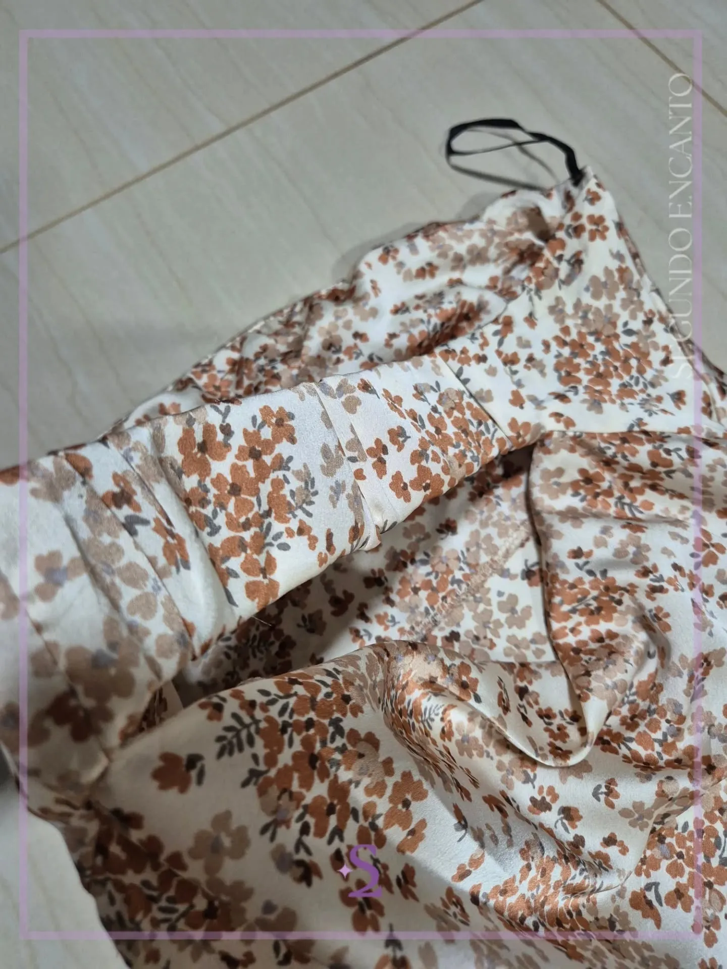 Vestido corto tipo satinado L - Image 3