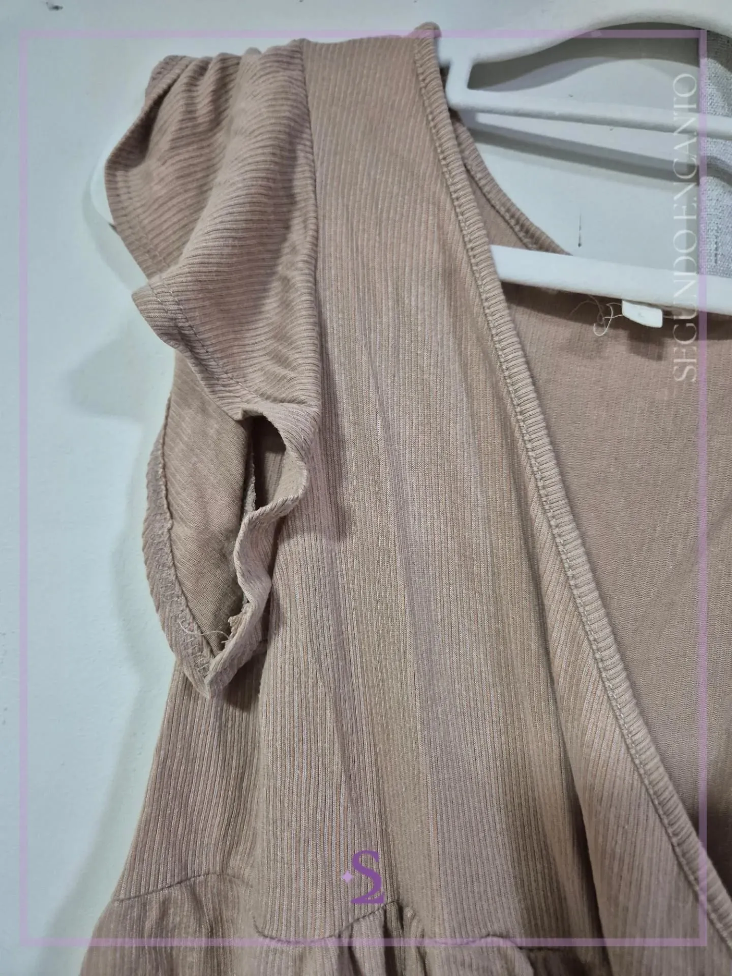 Vestido beige para andar en casa L - Image 2