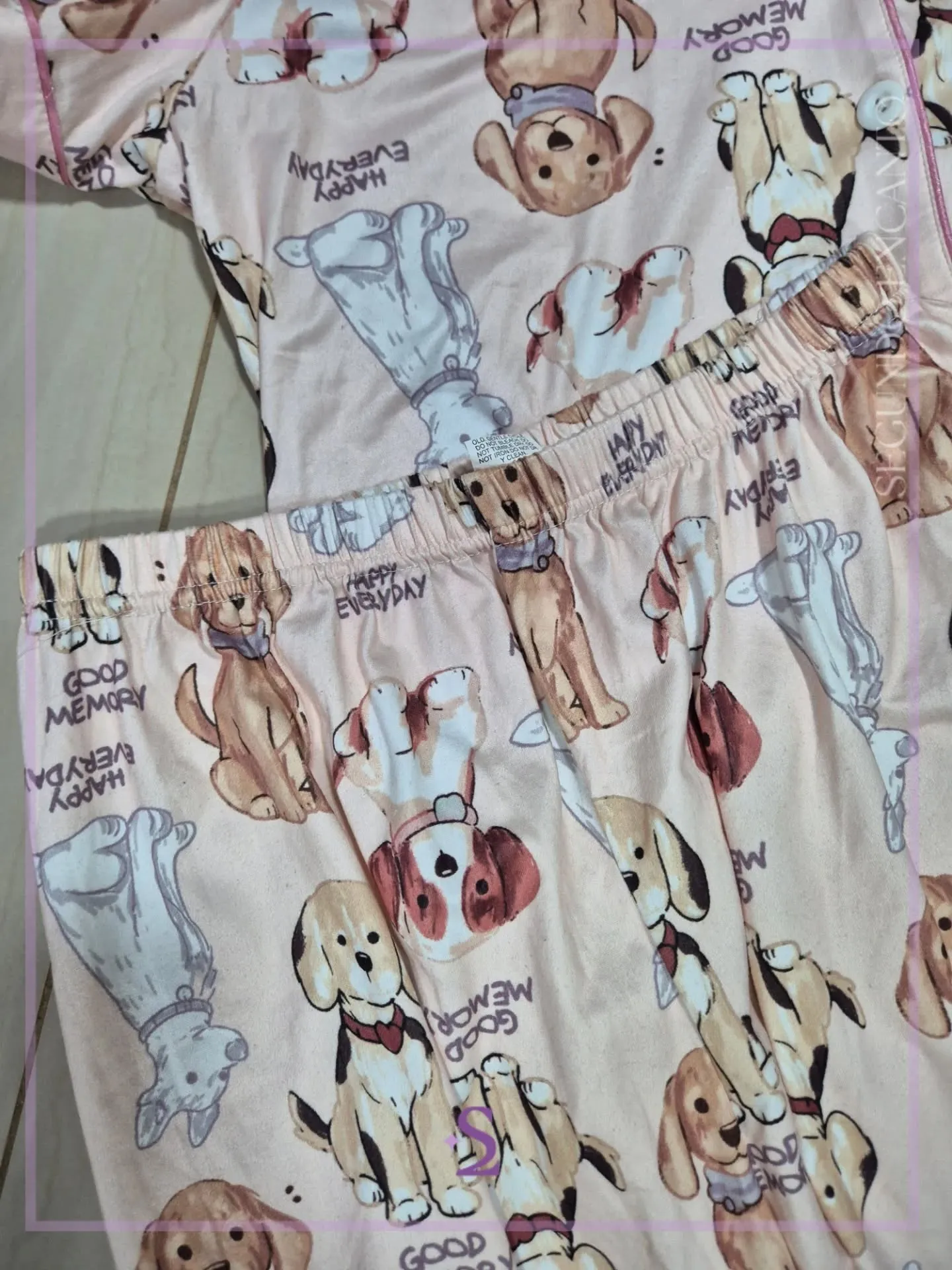 Set de pijama camisa y pantalon perritos L - Image 5