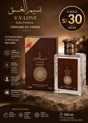 V.V.LOVE Dusk Embrace | Perfume Hombre Sofisticado 100ML