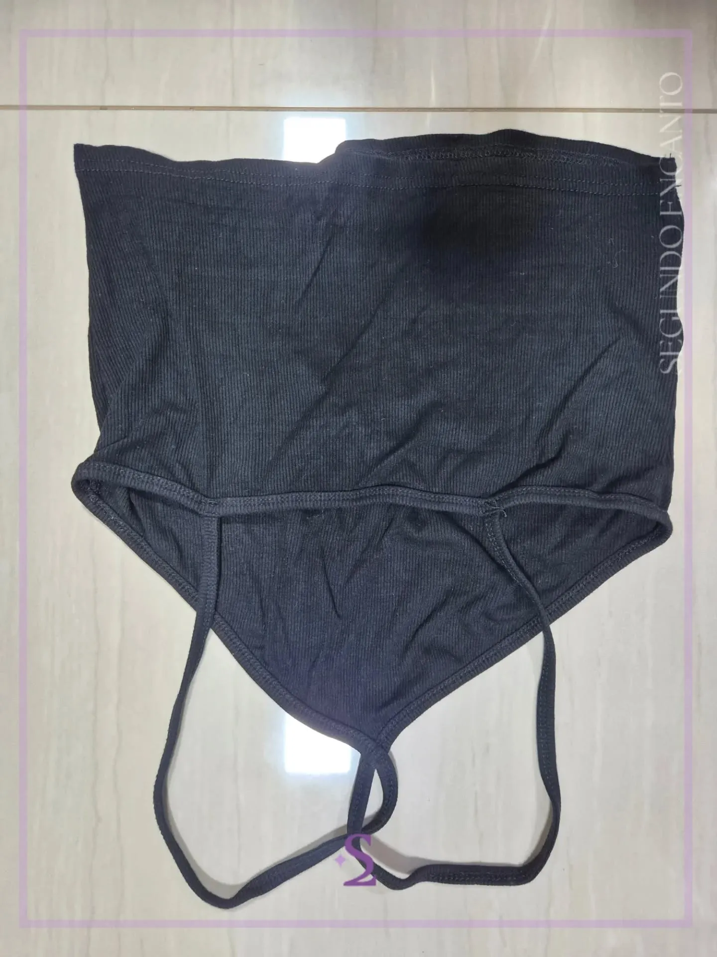 Crop top basico con cuello halter L - Image 2