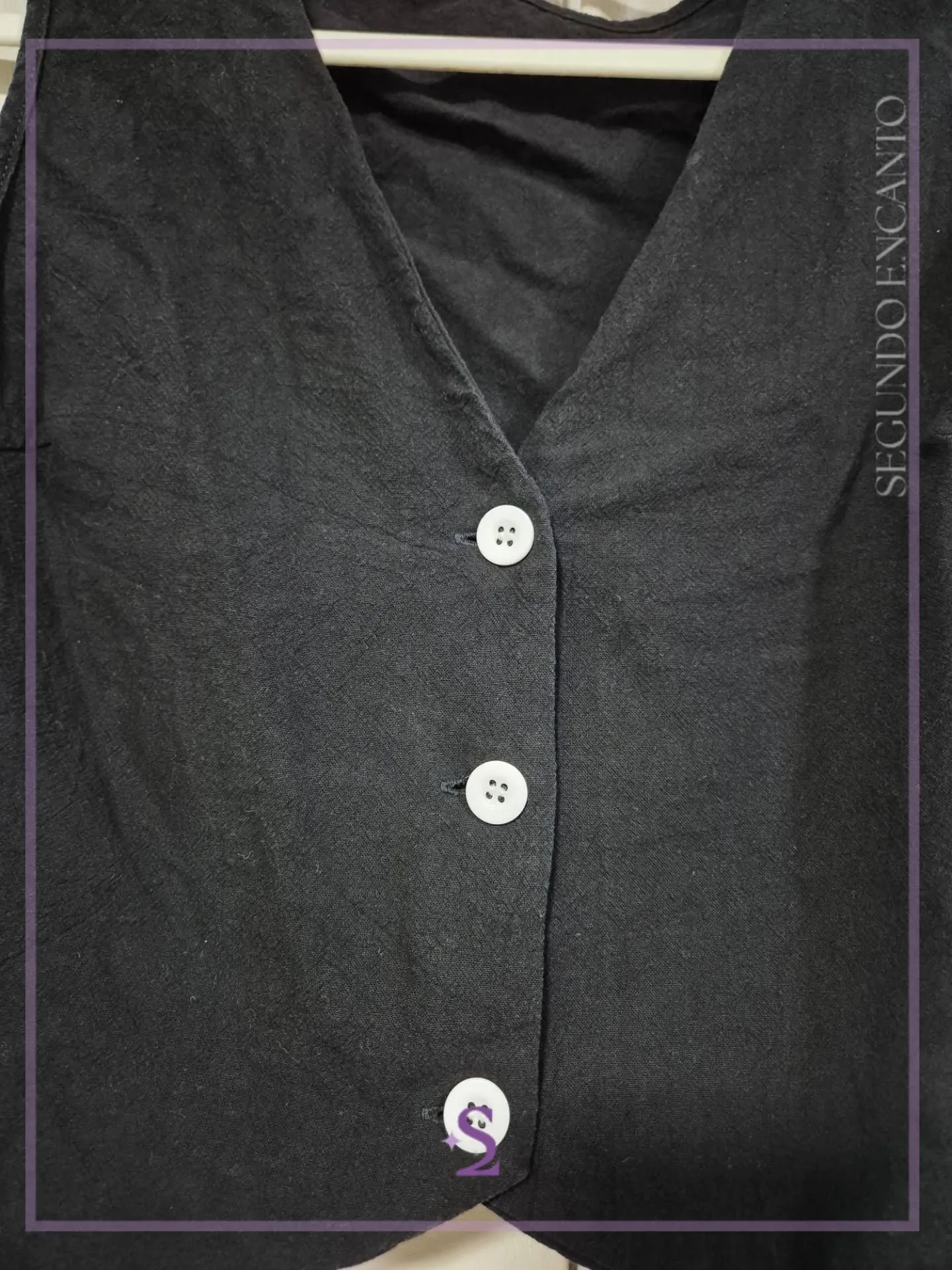Conjunto chaleco y pantalon negro L/M - Image 3