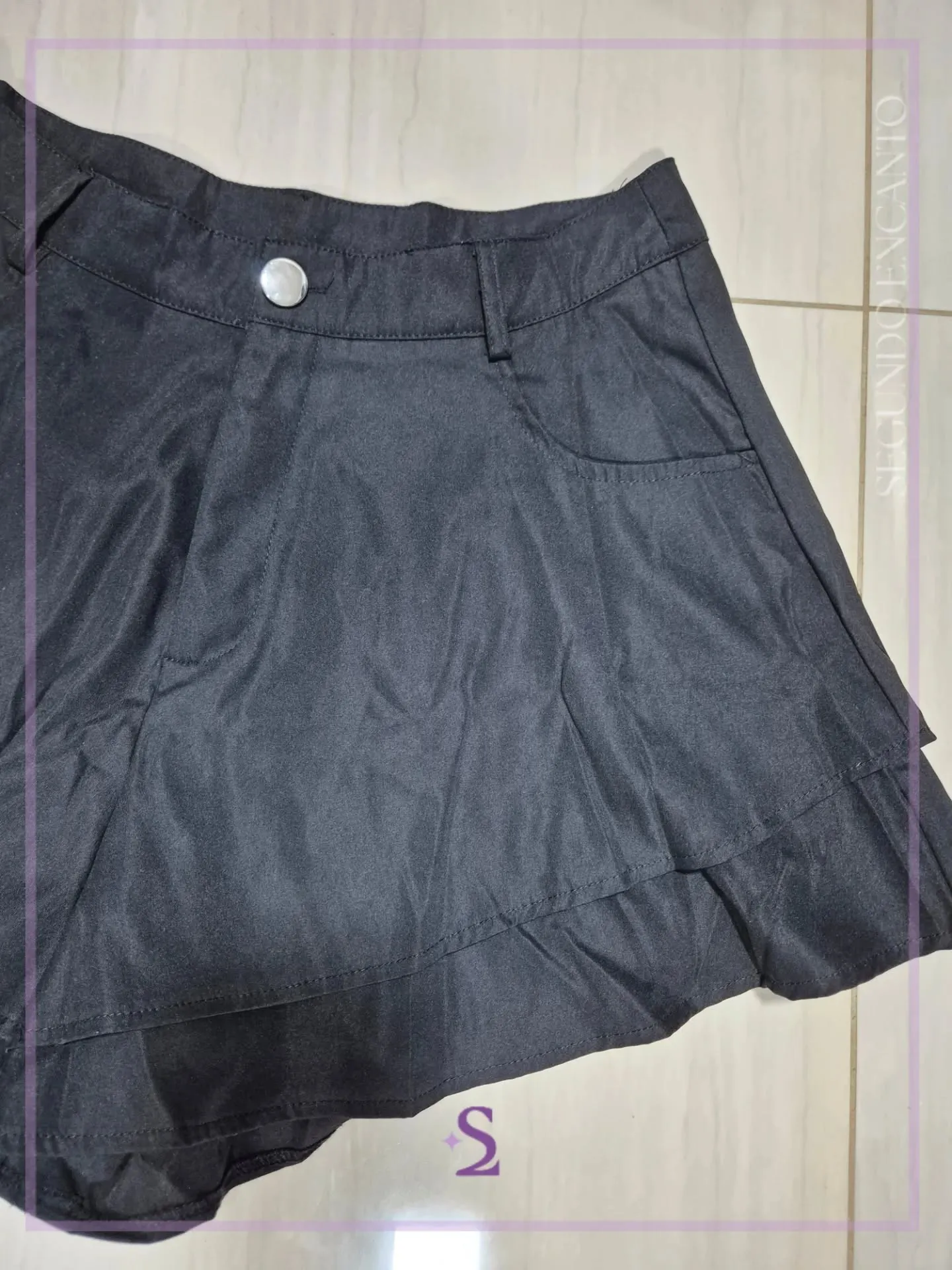 Faldashort color negro para fiesta L/M - Image 3