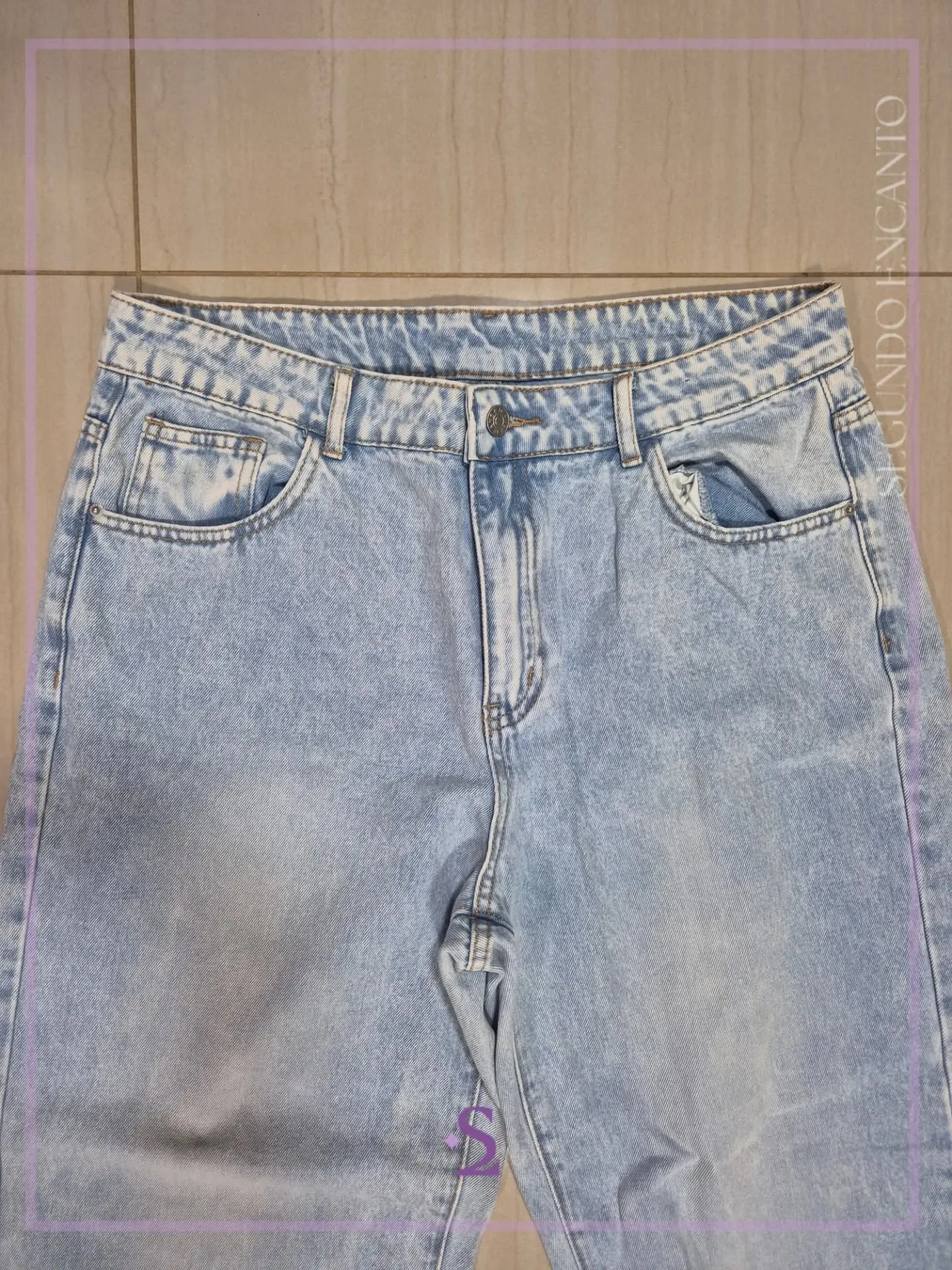 Jeans recto nuevo celeste lavado 32 (L-XL) - Image 4