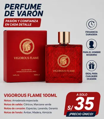 VIGOROUS FLAME | Perfume Masculino 100ml