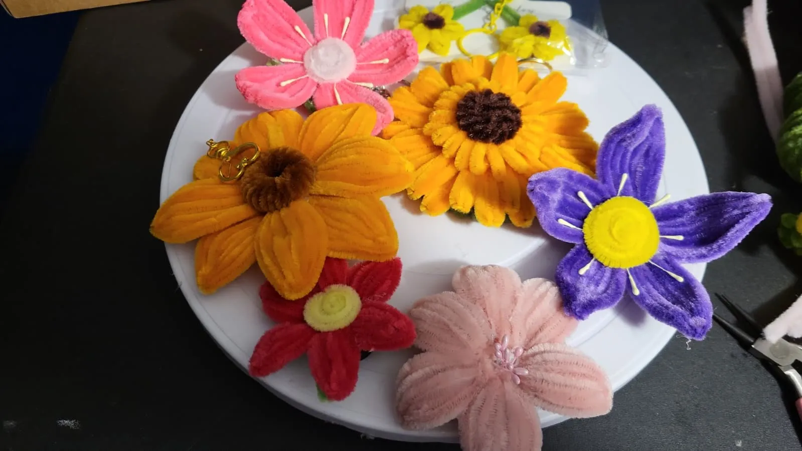 Handmade Floral Keychains - Image 2