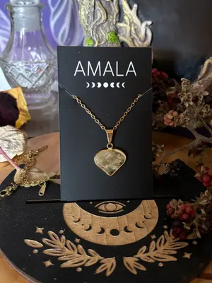 Collar corazón Cuarzo Citrino