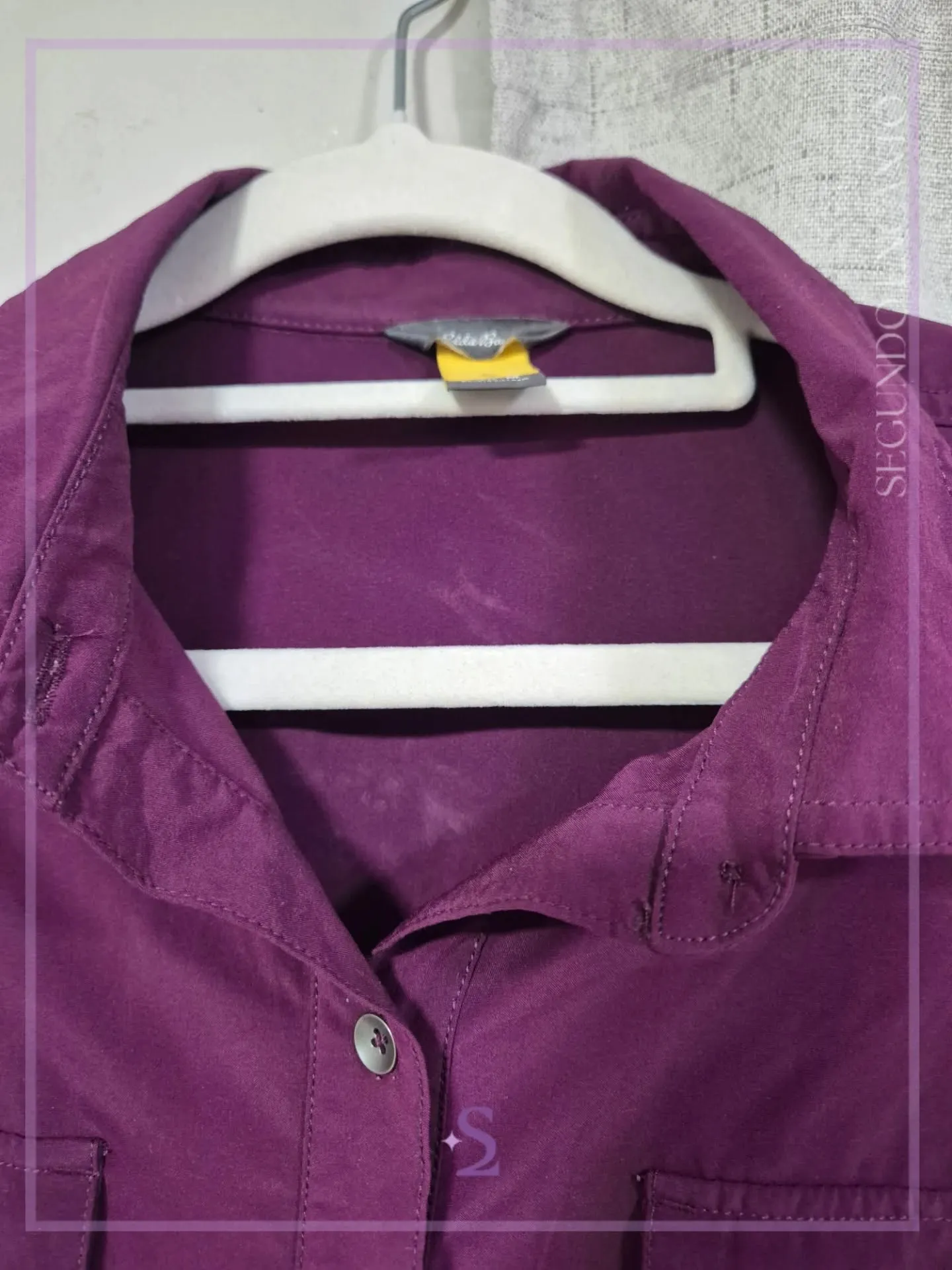 Camisa de botones color magenta M - Image 3