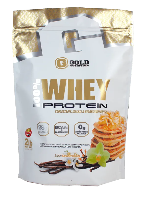 Whey Protein 100% Gold Nutrition Vainilla 2 Lbs - Image 1